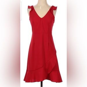 Red Ruffle Dress Size Small New